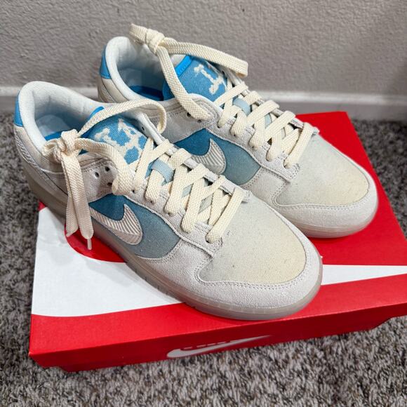 NIB Dunk Low Pale Ivory and Baltic Blue sz 9.5 - Picture 6 of 8